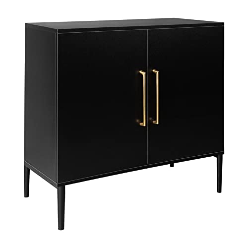 Lynsom Storage Cabinet With Doors And Shelves, Free Standing Office Cabinet, Modern Wood Buffet Sideboard For Kitchen, Living Room, Bedroom, Hallway, Black #TOP6