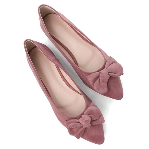 TN TANGNEST Women's Soft Candy Color Pointed Toe Flats