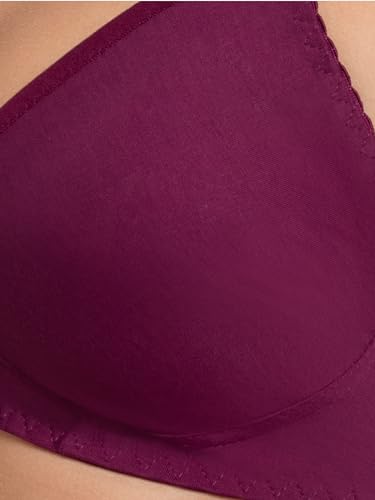Image of Daisy DEE Women's Cotton Seamless Wire-Free Bra | Lightly-Padded | Full Coverage Everyday Bra | Comfortable Fit for T-Shirts Bra - NLPZ