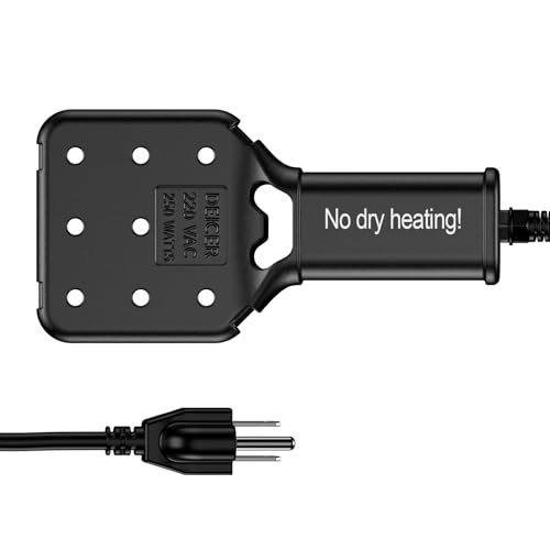 BabyFoxy Pond De-icer Heater, Livestock Poultry Water Heater, Chicken Water Heater,Winter Bird Bath Submersible Fish Tank De-icer,Automatic Thermostation-Controlled Aquarium Heater (250 Watt)