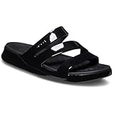 Crocs Women Slide,Getaway Patent Strappy,Black,6 UK Women - Image 2