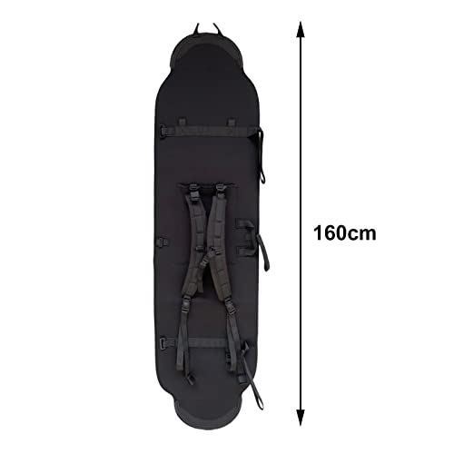Yajuyi Sac de Ski et de Snowboard en néoprène Housse Souple avec Sangle Amovible Sac à Dos élastique résistant à l'eau Housse de Transport pour vol Housse de, 160cm – vue 4