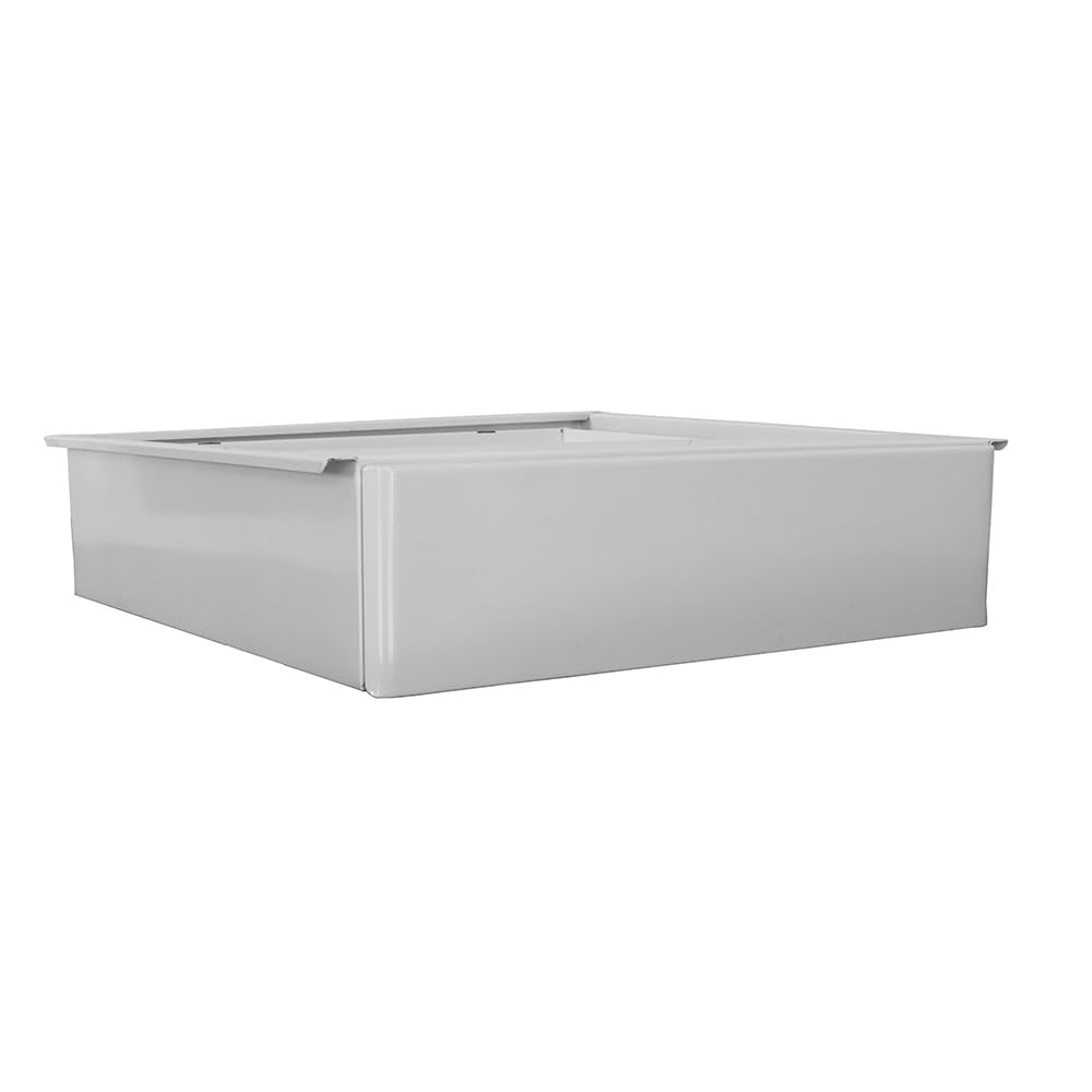 IVOL Cassetto in metallo bianco 42 x 41 x 10 cm – Cassetto estraibile per scrivania – Scatola portaoggetti