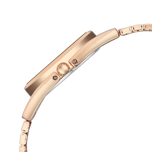 Image of Fastrack UFO Quartz Beige Yellow Shaped Dial Girls Watch | Rose Gold Colour Band | Watches for Girls Analog - 6318WM01