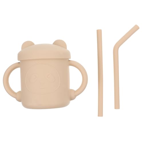Milisten Taza de silicona con botella de agua taza para beber agua tazas de para pequeños tazas de de silicona taza de de bebé gel de sílice blanco