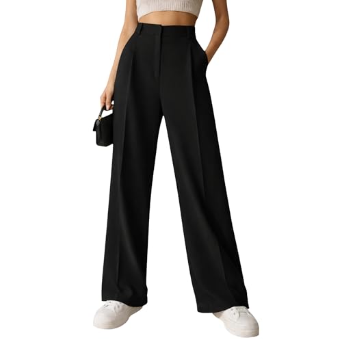 Image of Twill Regular Fit High-Waist Korean Trousers for Women & Girls | Casual Pants Outings