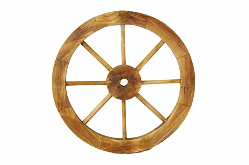 Fedor Rueda DE Carro Decoracion Jardin Madera QUEMADA 40 cm