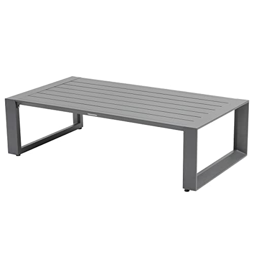 Hespéride Table Basse de Jardin rectangulaire Allure Graphite