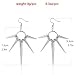 925 Silver Gothic Spike Dangle Drop Earrings, Punk Rock Flame Party Costume Accessories, Barbed Thorn Outfits Dangling Jewelry Gifts for Women (Silver5)