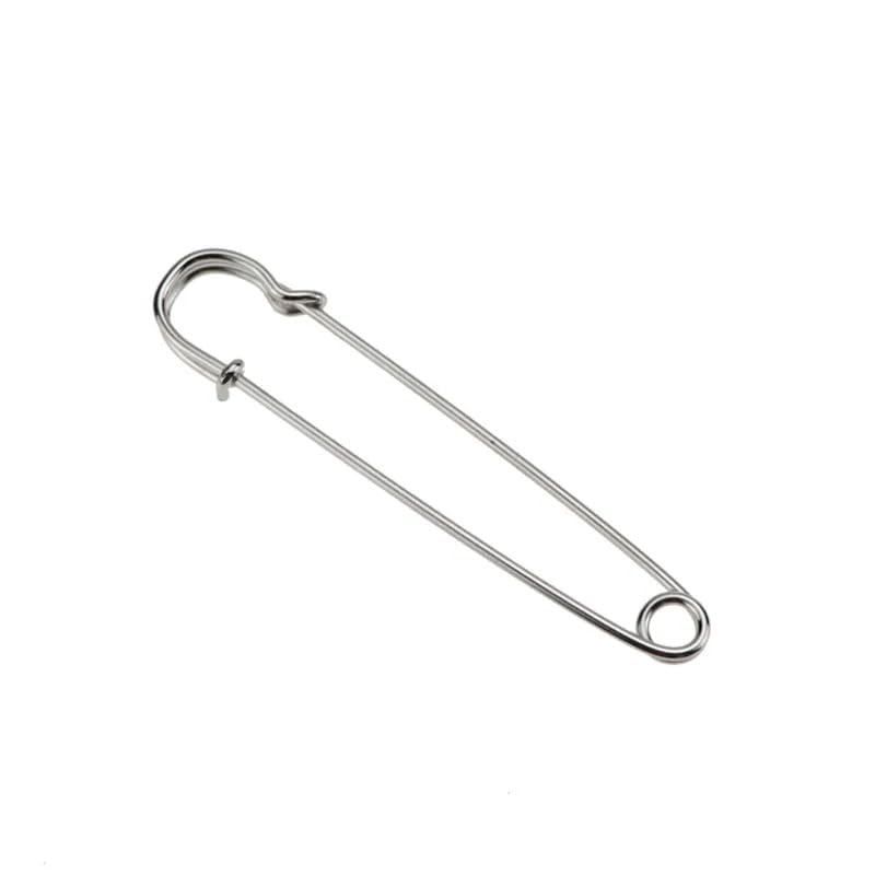 Lot De 20 épingles à Nourrice Robustes 100 Mm - Argent, Métal - Pour Couvertures, Tricot, Travaux Manuels