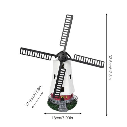 Moulin à vent LED solaire comme figurine décorative extérieure pour jardin - 7