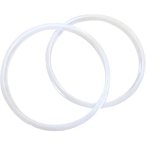 Power Pressure Cooker Sealing Ring Clear Color Multi-Cooker Rubber Gaskets for Many 5 Liter 6 Liter 5 Quart and 6 Quart Models, Set of 2 Cover