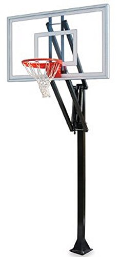 First Team Vector Select-BP Steel-Acrylic In Ground Adjustable Basketball System44; Brick Red