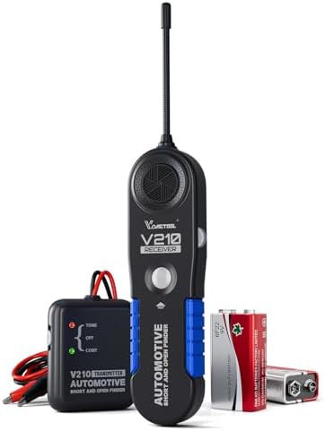 VDIAGTOOL V210 Automotive Electrical Open & Short Finder, Car Power Circuit Probe Tester Wire Tracer Detector Tool, DC 6V-42V Wire Breaker Finder, Cable Locator with Receiver Probe