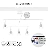 LVWIT 5-Way Adjustable Ceiling Spotlights, Industrial Kitchen Lights, E14 White Metal Spot Light Fitting for Living Room, Bedroom, Hallway – Bulbs NOT Included #4