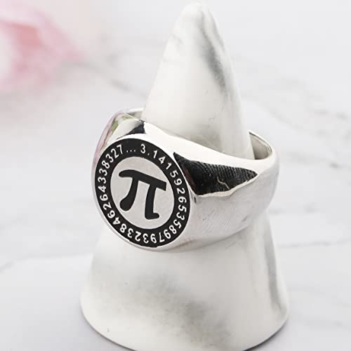 Image of Pi Symbol Ring 3.14 Math Sign Jewelry Mathematical Jewelry Gift for Math Teacher Math Lovers Gifts Birthday Gift for Friends