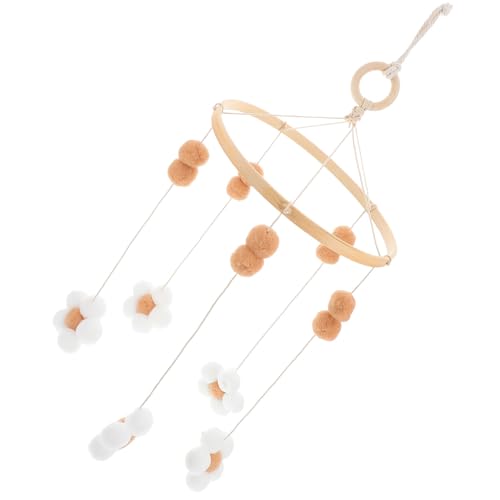 KOMBIUDA Crib Bell Decoration Flower Baby Mobile Felt Mobile for Bassinet Relaxing Nursery Decor Safe Child-Friendly Design