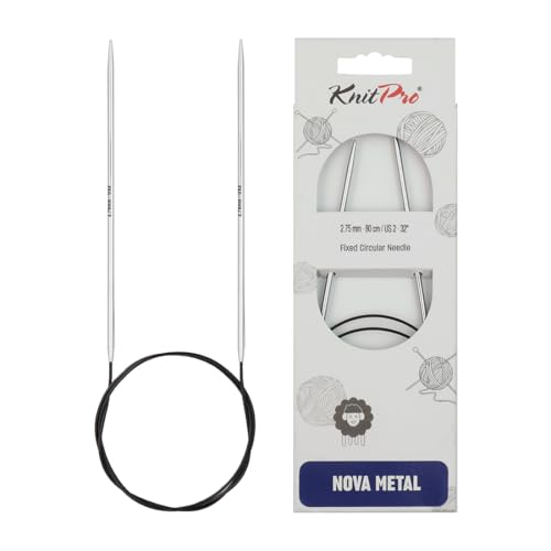 KnitPro - Knitpro Nova Metal (80 cm, 2.75 mm) Agujas de Tejido Circular - 1 Pieza