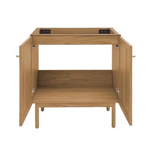 Image of Classe 30 inch Bathroom Vanity in Oak-Cabinet Only Bath Sink Cabinet Sink Included