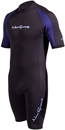 Neosport Men's And Women's 3Mm Short Wetsuit- Scuba Diving, Snorkeling And Water Sports - Comfort, Flexible And Anatomical Fit - Internal Key Pocket And Adjustable Collar #TOP1