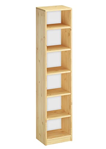 Erst-Holz® Holzregal Bücherregal Verschiedene Höhen Wandregal Massivholz Kieferregal V-90.82-40, Länge:180 cm Cover
