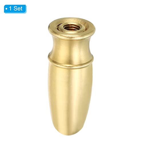 Image of PATIKIL 1.6 inch Tall Brass Lamp Finials Cap Knob, 1 Set Lamp Screw Holder Tapped 1 /4-27 for Table and Floor Lamp Shade Decorations