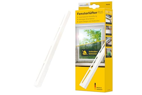 Schellenberg Aérateur de fenêtre PLUS, blanc, montage sans perçage, économie d'énergie et de frais de chauffage, prévention de la formation de moisissures, 44606