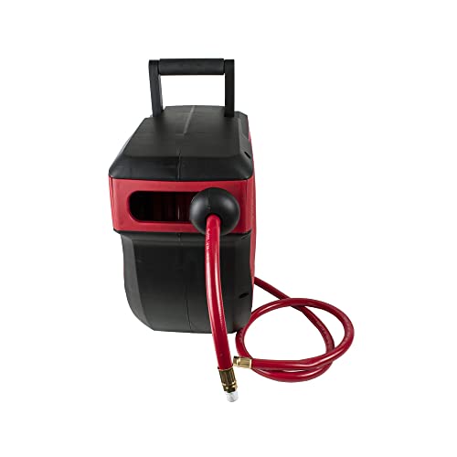 EQUIPOTALLER Werkstattschlauch 15m, Kautschuk, Rot, 15m x 4cm, 3/8 Außendurchmesser, max. 1,7 MPa Druck, Industrielle Anwendungen, Werkstatt