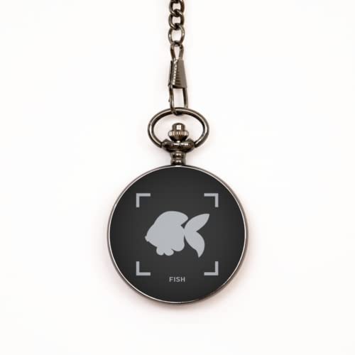 Beautyful Fish - Animal Pocket Watch - Christmas, Birthday, Valentine, Father's Day - for Men, Women and Kids. Adjustable