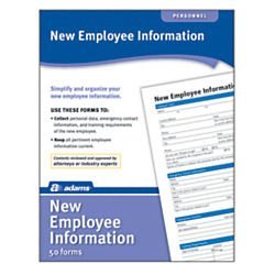 Informações de novos funcionários feitas E-Z HR117