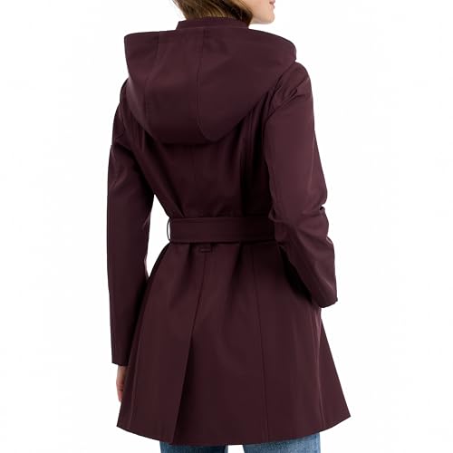 Image of Michael Kors Women's Trench Coat Style Raincoat with Detachable Hood
