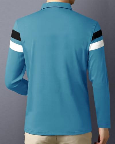 Image of Noble Monk Men's Polycotton Regular Fit Full Sleeves Polo T-Shirt
