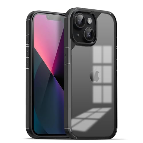 Image of KARWANBack Cover |Shockproof Bumper Case | Full Camera Protection | Raised Edges | Super Soft Side TPU | Bumper Case for iPhone 14 Plus -Black