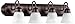 Quorum International 5094-4-186 4 Light Vanity with Alabaster, Oiled Bronze