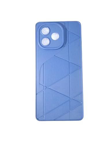 Image of T20 Back Cover for Lava Play Ultra 5G, Geometric Pattern Design, Camera Protection (Blue)