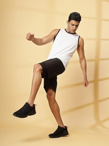 Image of CHKOKKO Men Polyester Solid Gym Regular Fit Tank Tops Sleeveless Sports Vest