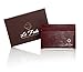 La Fede's Aqua Series Card Holder - Top Grain Luxury Slim Leather Card Wallet - 5 Slots Front Pocket Super Thin Sleeve - Maroon