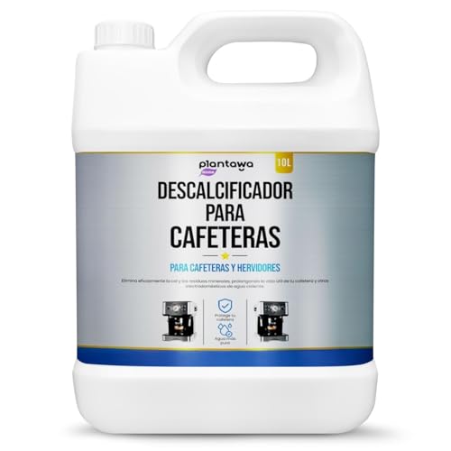 Plantawa Líquido descalcificador 10L. Compatible con todas las máquinas de café. Mantén tu Máquina de Café en Óptimas Condiciones, Elimina la cal incrustada en cafeteras.