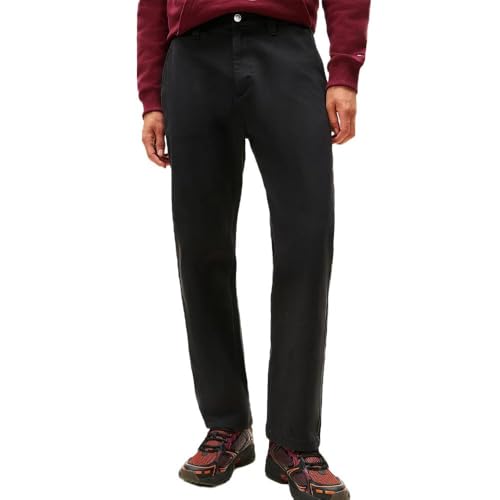 Tommy Hilfiger Pantalón Chino Negro Hombre TJM Sonny, Negro , 32W x 32L