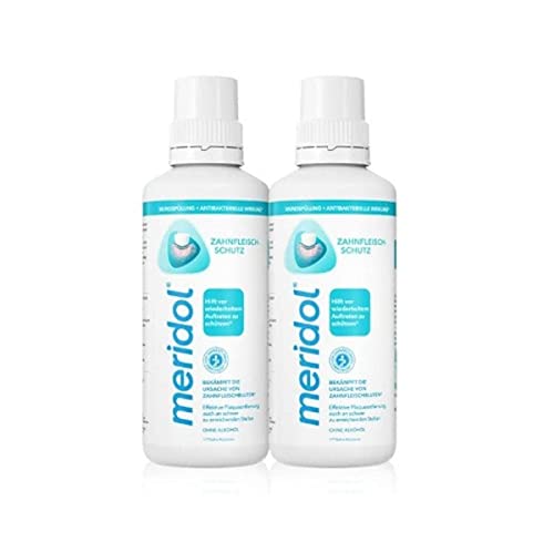 meridol Mundspülung 2x400ml - antibakterieller Effekt für gesunde Zähne & Zahnfleisch, ohne Alkohol meridol Mundspülung 2x400ml - antibakterieller Effekt für gesunde Zähne & Zahnfleisch, ohne Alkohol