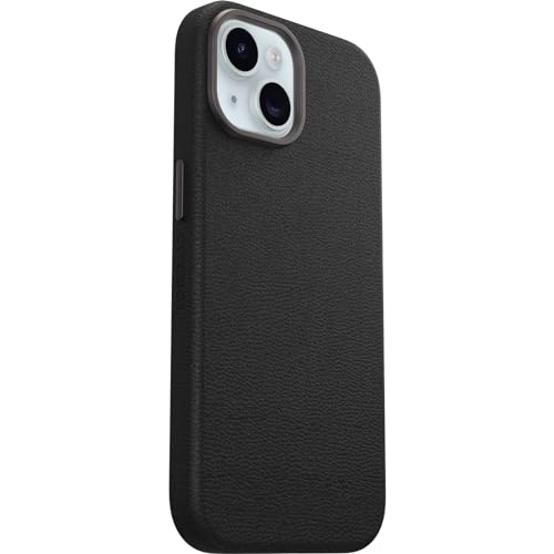 Image of OtterBox iPhone 15 Symmetry Series Cactus Leather for MagSafe - Noir ASH (Black)