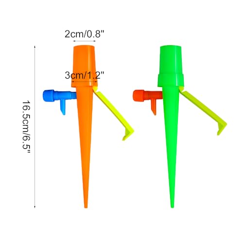 Self Watering Spikes,12 PCS Adjustable Plant Watering Devices Detachable with Rotary Switch for Above 2.5cm Bottle Diameter - Image 4