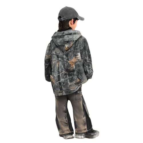 Image of Saint Tears Boys Camo Hoodies Vintage Sweatshirt Pullover Casual Crew Neck Kids Hoodie Graphic Print Hooded (2-7 Years)