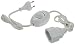 Produktbild Kabel mit Dimmer 20-100 Watt Schnur-Dimmer 2m Kabel Stufenloses Dimmen Stecker Kupplung Drehdimmer Weiß