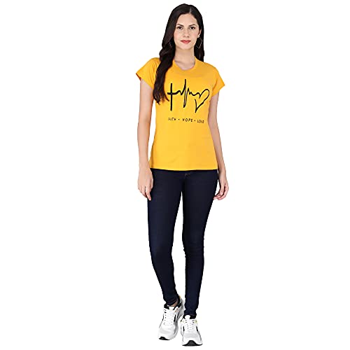 Image of FUNDAY FASHION Women & Girls Cotton Regular Fit Half Sleeves T-Shirt