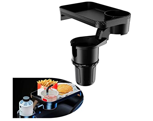 Car Cup Holder Expander Large Size For Food Trays For Eating,1 For 3 Drink Automotive Cup Holders With Hydro Flasks 32/40 Oz, Yeti 14/24/36/46,Large Bottles Mug In 3.4" -4.0" Detachable Tray Table #TOP1