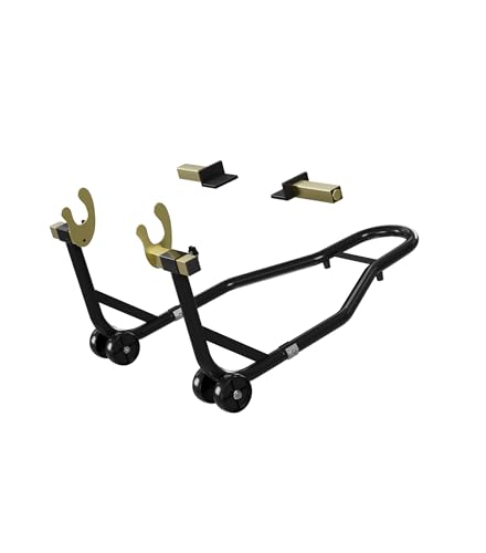 Motorcycle Stand Lift Rear Wheels Lift 450LBS Capacity With U+L Adjustable Swingarm Spool, Black