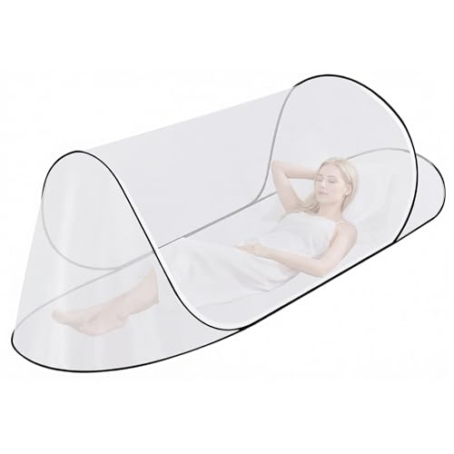 Faltbares Moskito Netz Ultra Leicht Pop Up Moskito Netz Tragbares Camping Zelt für Zuhause Schnelle Montage Familienbett Mückennetz Reise Mosquito Netz für Bett Moskitonetz 200 x 80 x 56 cm