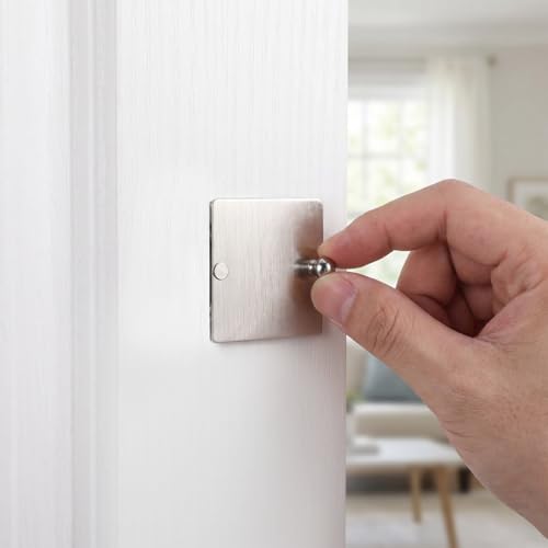 Toddmomy Door Peep Hole Privacy Cover - Cubierta para Mirilla de Puerta para Seguridad y Privacidad, Reemplazo para Ojo de Gato, Diámetro Interior 0.63" Plateado miniatura 5