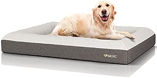 iMedic Premium Memory Foam Dog Bed - Orthopaedic Dog Bed - Deluxe Finish - Waterproof Dog Bed Medium - Dog Mattress - Washable Large Dog Bed - Dog Beds For Large Size Dogs 27-42kgs - 114x90cm